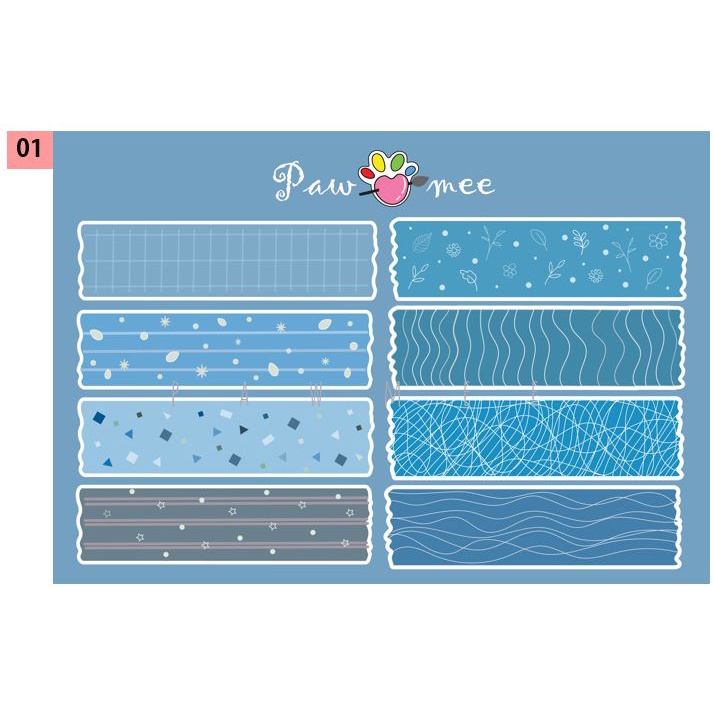 

Sticker Aesthetic - Deco Journal - Pawmee - Cute Washi tape sticker