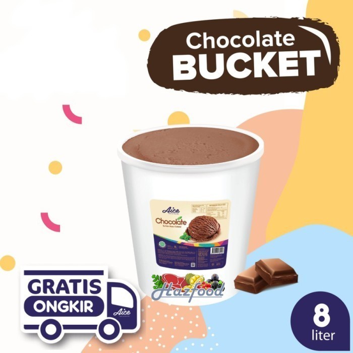 

AICE Chocolate Bucket Ice Cream Es Krim Ember 8L Eskrim Coklat