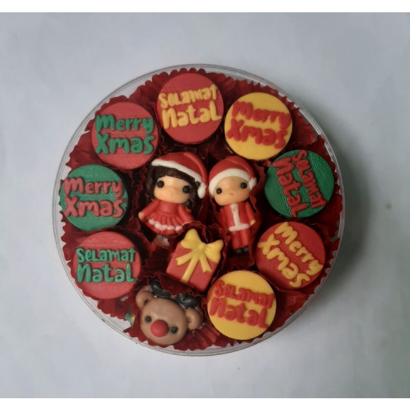 

cokelat edisi natal kemasan toples
