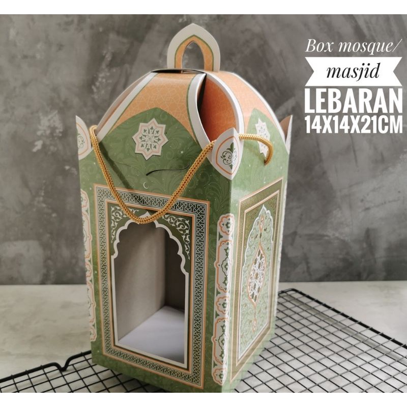 BOX TOPLES CAKE LEBARAN IDUL FITRI - GREEN MOSQUE