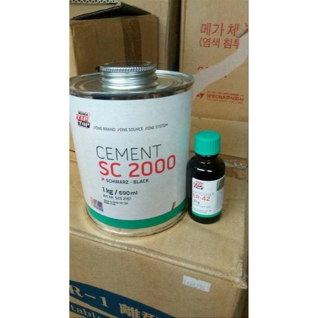 lem karet tip top sc 2000 resin 1kg dan hardener 30gr