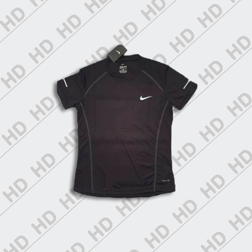 Baju Olahraga Wanita NKk1 Variasi 2 fitness Lari Jogging - Kaos Olahraga Cewek-Abu S/s