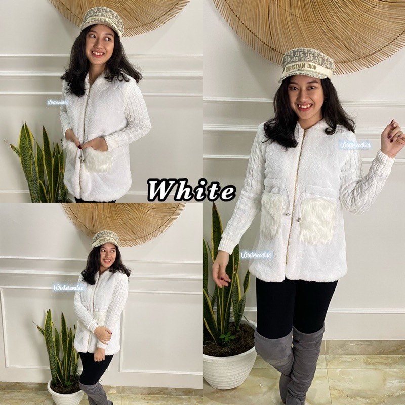 Fur Jacket Woman jaket bulu wanita Alice hangat gunung import korea tebal big size jumbo