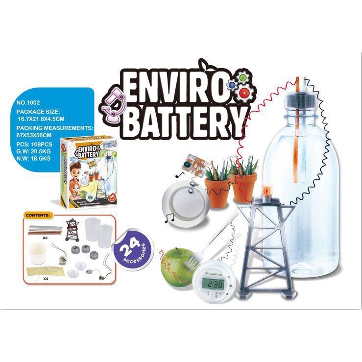 ENVIRO BATTERY - Mainan Edukasi Eksperimen Baterai - Seri Sains Anak
