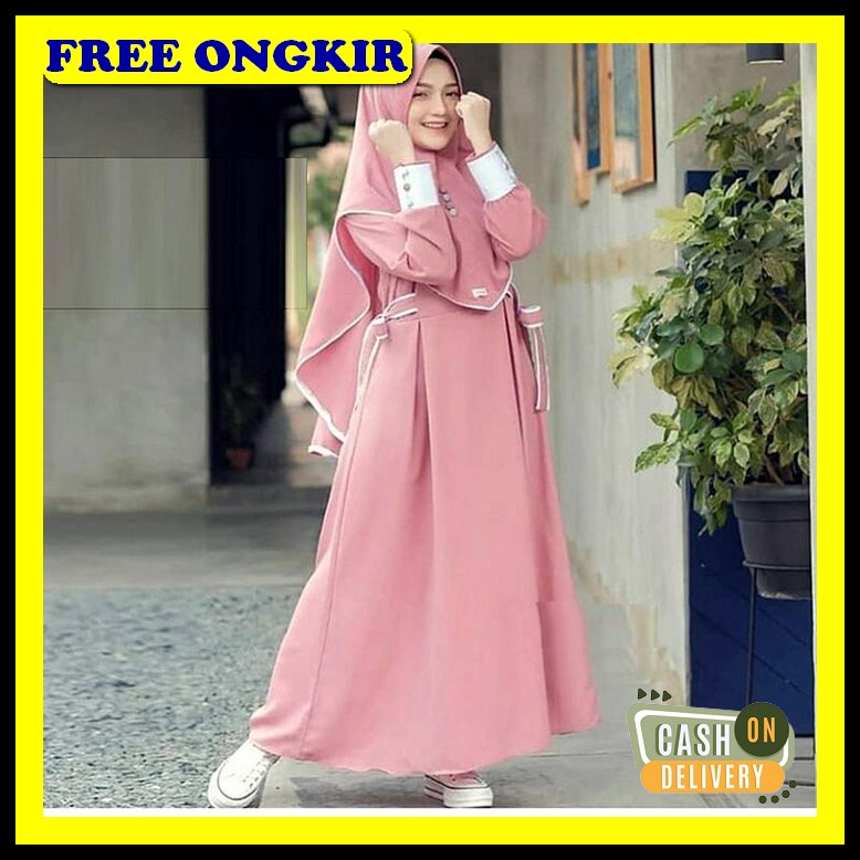 Gamis Wanita Terbaru 2023 Baju Lebaran Gsmis Lebaran Sarii Games Remaj Baju Gamis Plus Hijab Anissa
