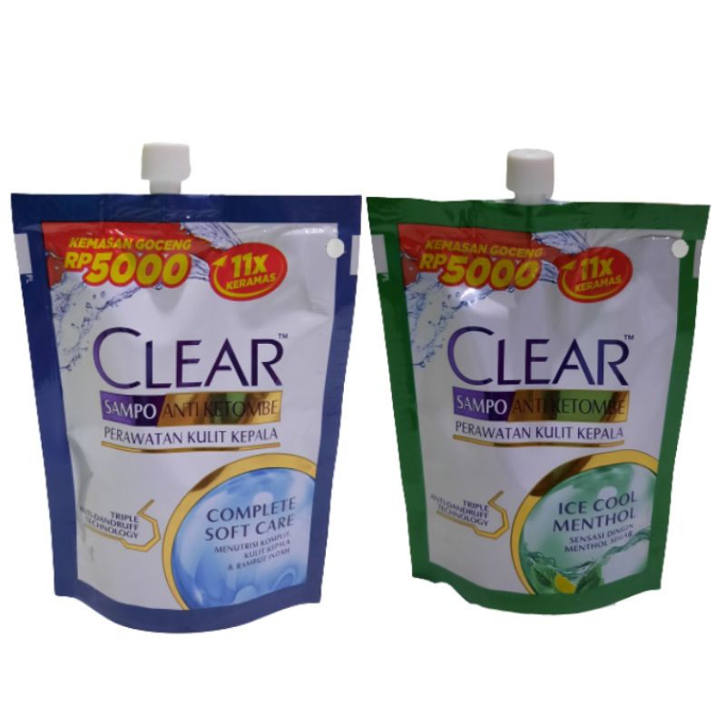 CLEAR SHAMPOO ANTI KETOMBE 55 ML KEMASAN GOCENG