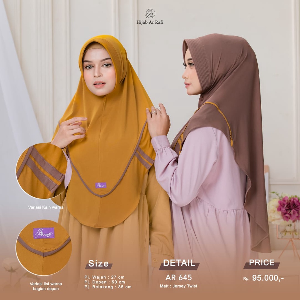 Hijab arrafi terbaru 2022 ori | jilbab arrafi terbaru 2022 ori | hijab arrafi terbaru AR 645 | bergo