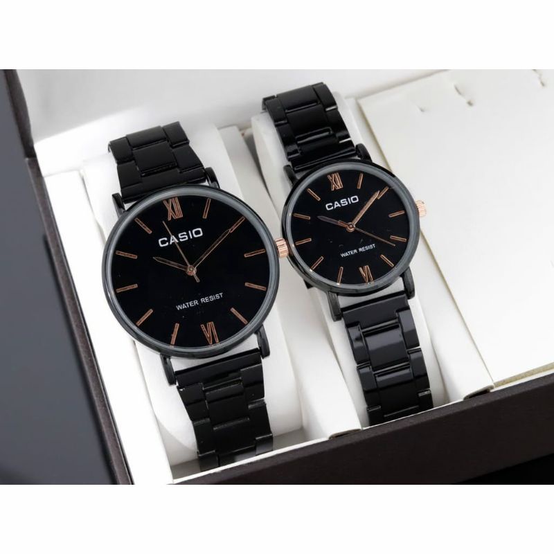 jam tangan kapel copel tali besi almunium straf wanita perempuan  / laki laki  ala korea pas untuk a