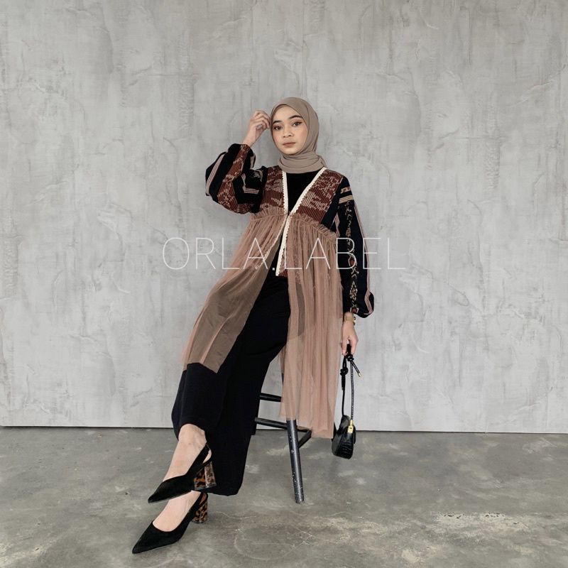 (READYSTOCK) Naila Outer tenun / baju tenun / outer kondangan tenun / baju kondangan