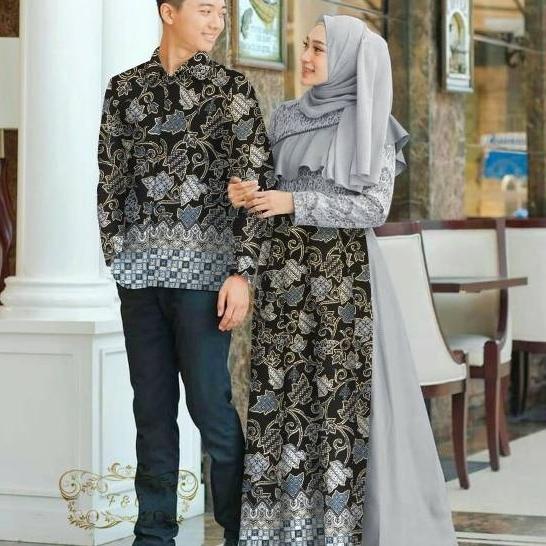 batik couple keluarga modern/Baju muslimah seragam/Cp pasangan/lamaran