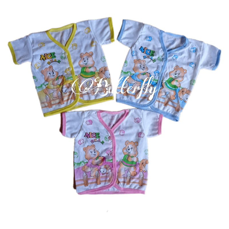 12 PCS Baju Bayi Lengan Pendek Katun Sella