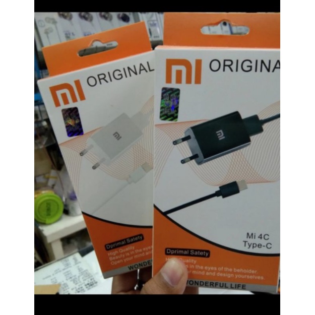 Charger Xiomi Type C Mi4C Hitam