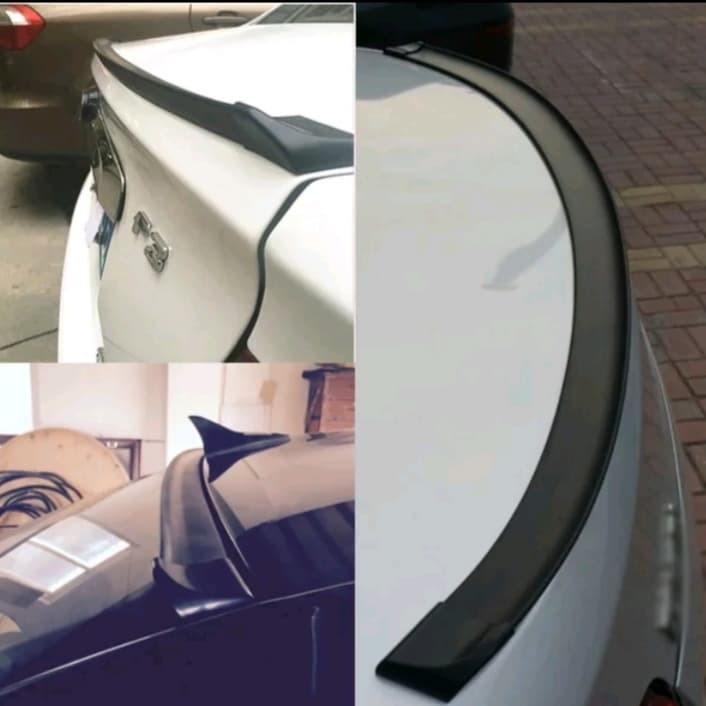 Mini Ducktail Spoiler Mobil Sedan Sporty Ceper Lipat Bagasi Belakang Hitam Polos Civic DLL