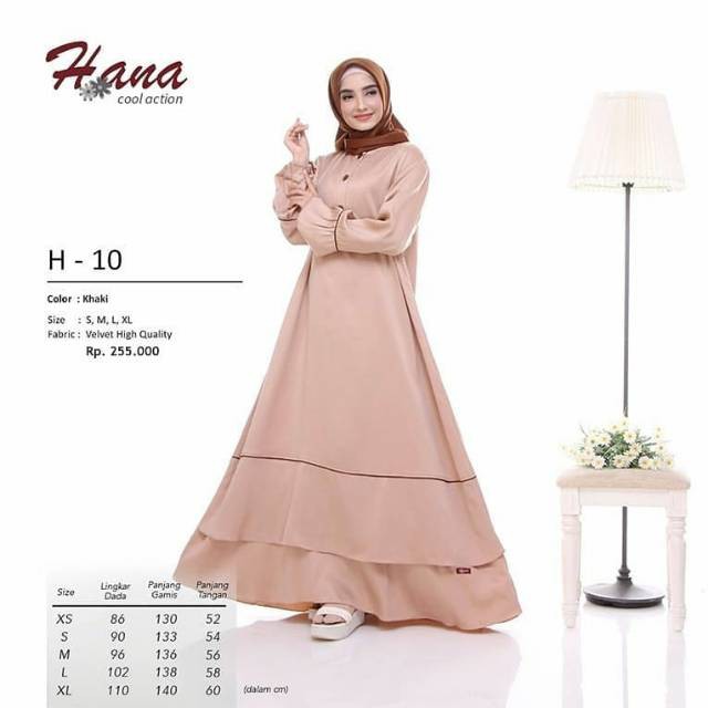 ENDOMODA HANA H-10 BAJU GAMIS PREMIUM WANITA MUSLIM POLOS | BUSUI FRIENDLY
