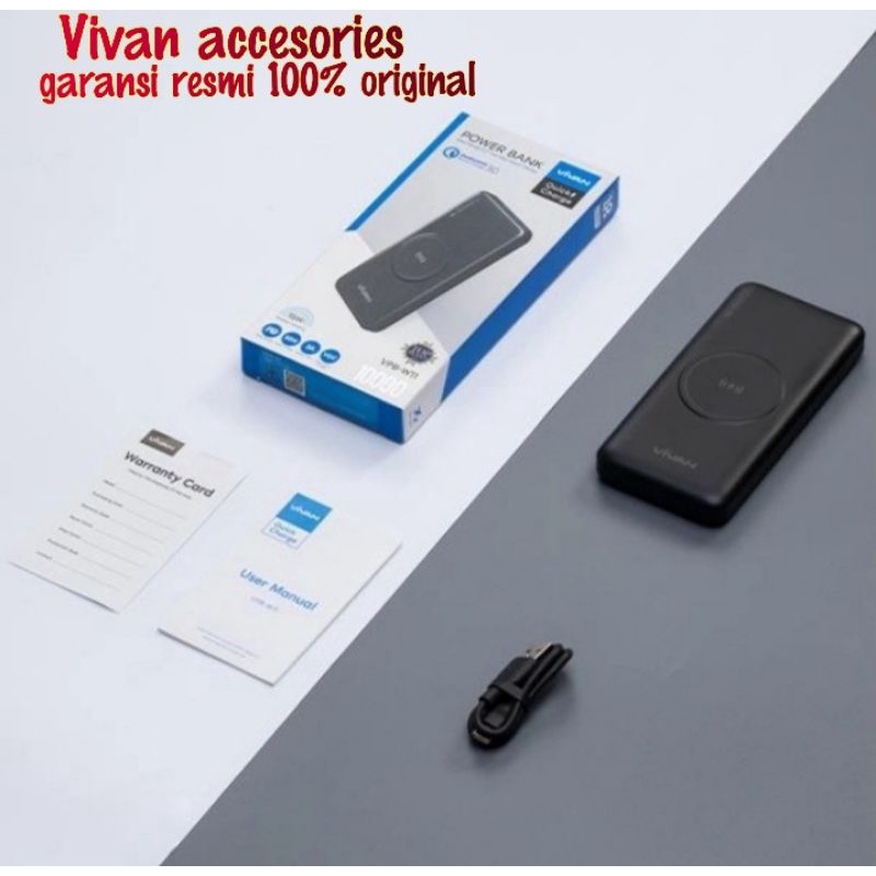 Vivan Powerbank VPB-W11 Wireless 10000MAH.Fast Charging QC3.0/PD garansi resmi