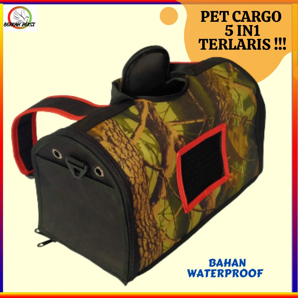 PET CARGO 5IN1 TAS ANJING KUCING TERBARU TAHAN AIR BAHAN TEBAL KOKOH MUAT KUCING DEWASA