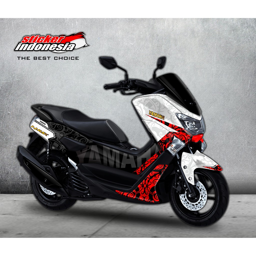 DECAL STICKER NMAX LAMA OLD FULL BODY STRIPING N MAX 155 MERAH PUTIH