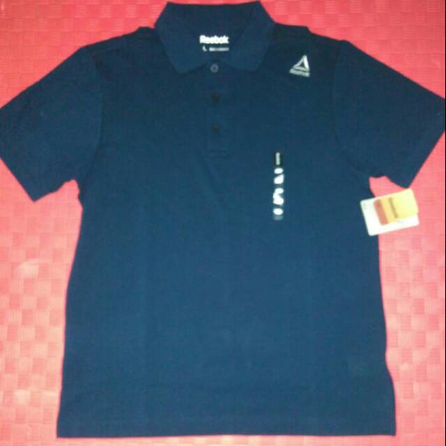 Original Kaos Kerah Polo Shirt REEBOK Cotton Navy
