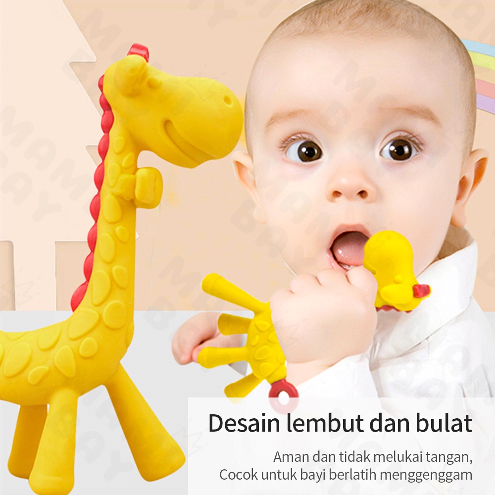 Mamibayi Gigitan bayi silikon/Mainan gigitan bayi/jerapah teether bayi