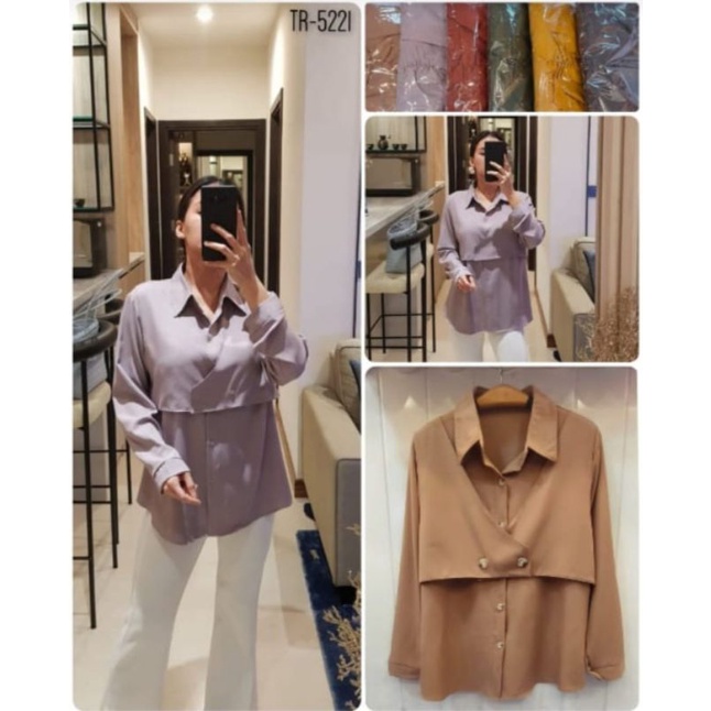 kemeja woolpeach wanita