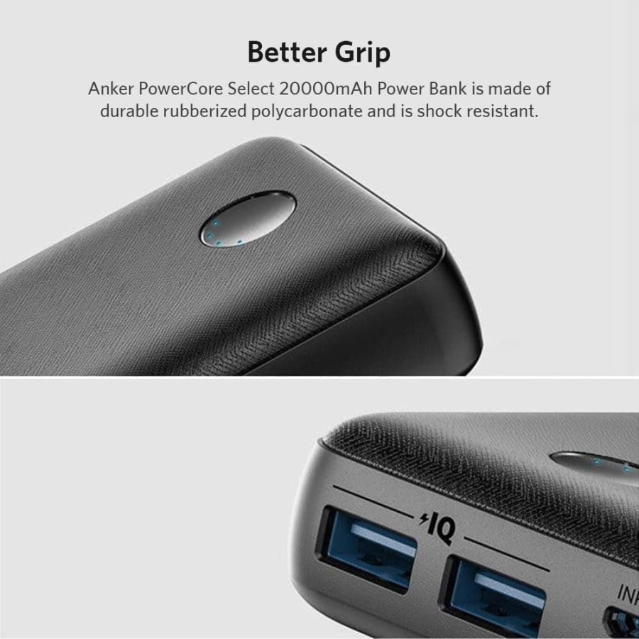 Anker Powerbank Powercore Select 20000mAh 18W Dual Port USB A - A1363