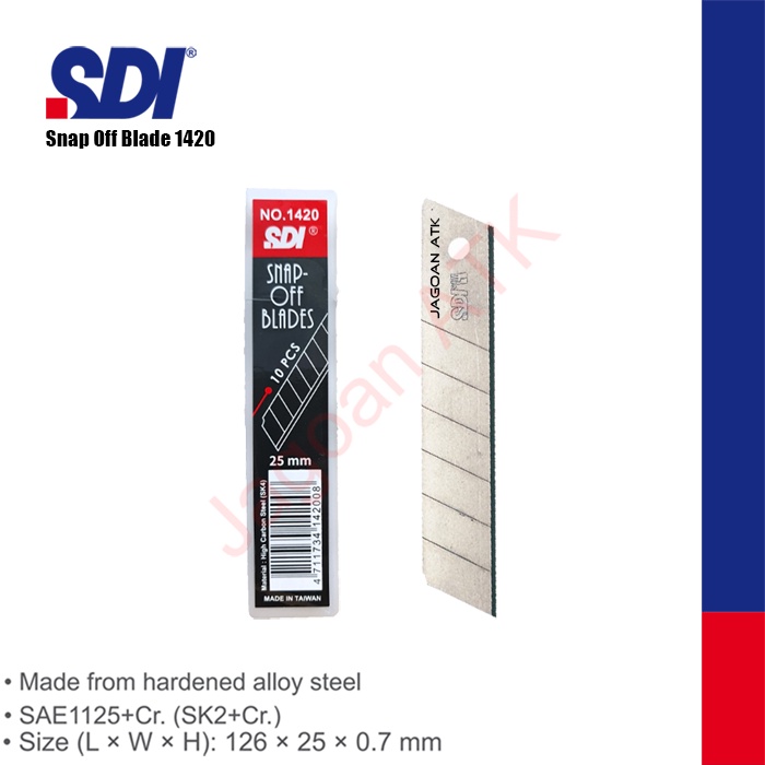 

Cutter Blade Heavy Duty 25mm SDI 1420 JunDW