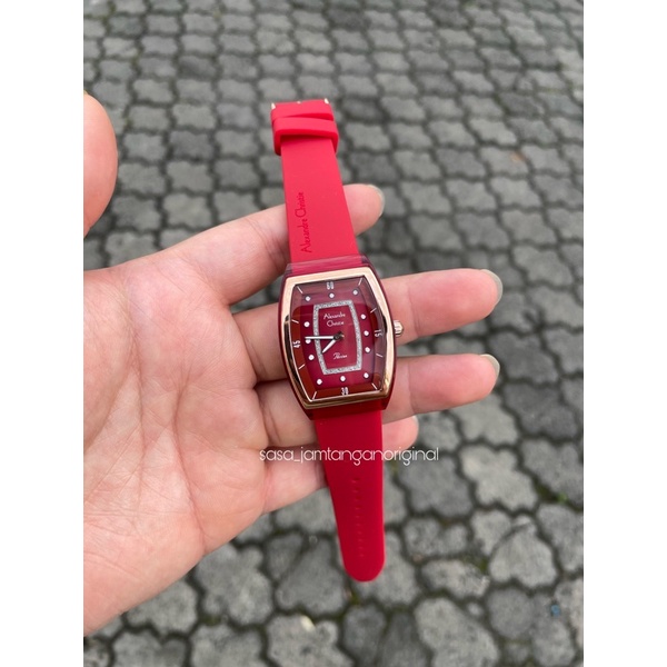 Jam Tangan Alexandre Christie Ac 2847 Original Merah Cewek