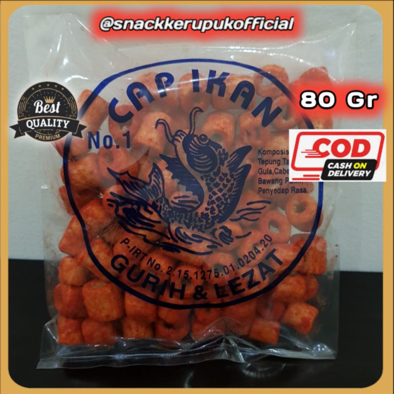 

Snack Kerupuk Orong Balado Cap Ikan Keripik Pedas 80 Gr