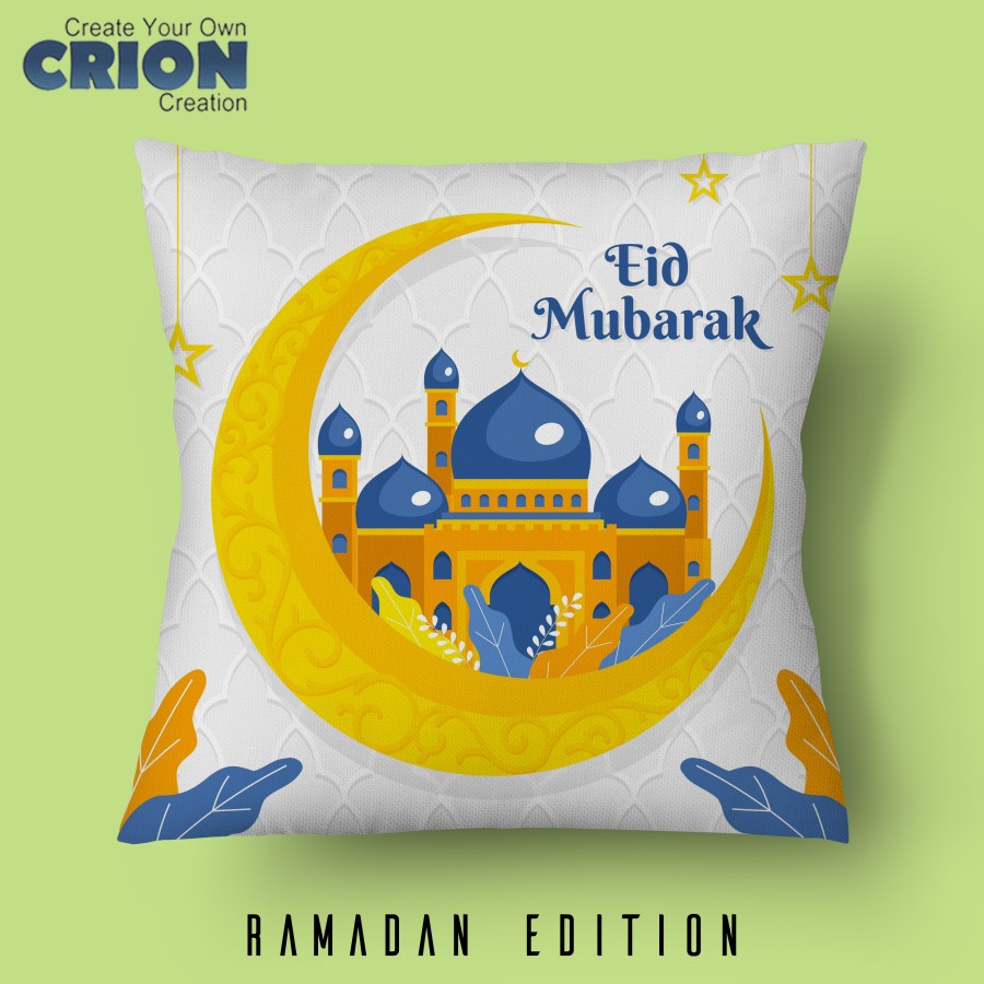 CRION - Bantal Motif Idul Fitri / Lebaran / EID custom tulisan / nama