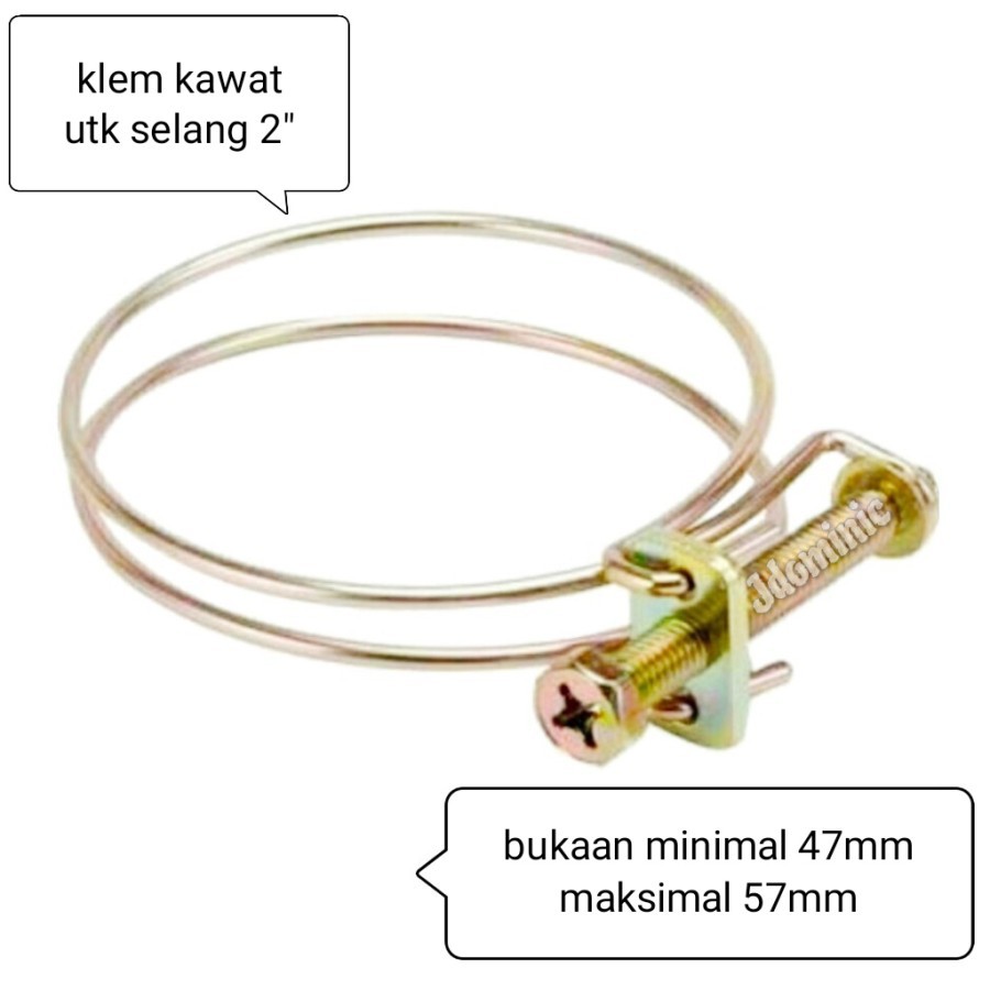 53-58mm Wire Claim (58mm) 2" * Klem kawat untuk selang inchi penjepit