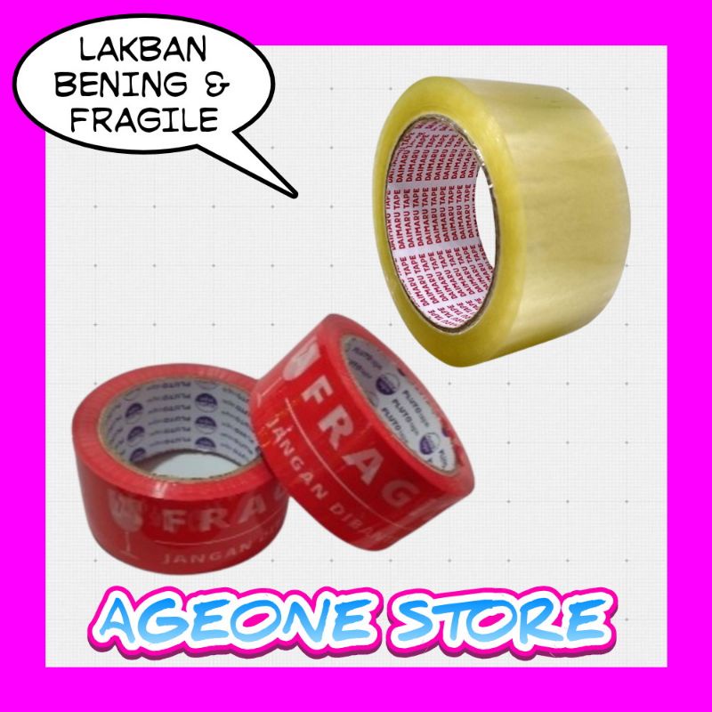 

LAKBAN BENING & MERAH FRAGILE MURAH KUAT TEBAL BERKUALITAS