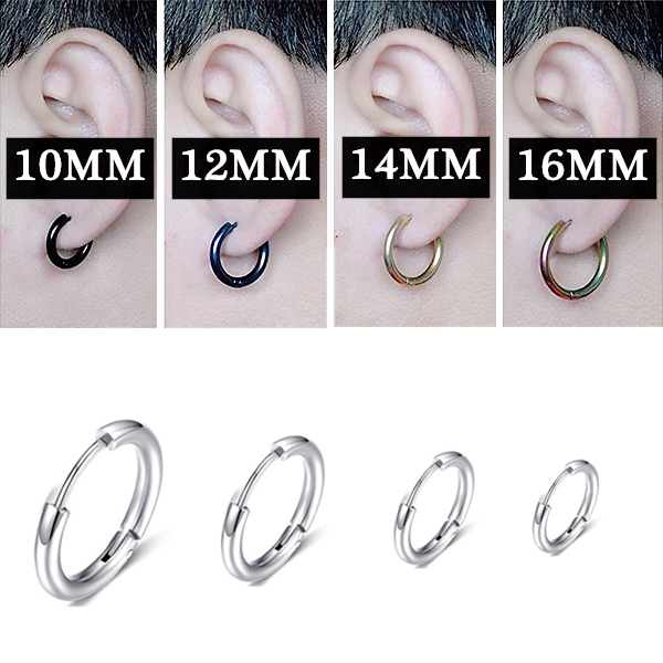 1pc Anting Hoop Tulang Rawan Bahan Sterling Silver