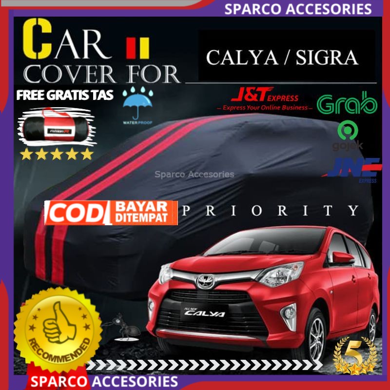Cover Mobil Calya Sigra Sarung Selimut Mobil Calya Sigra Warna Premium Waterproof Anti Air JF1