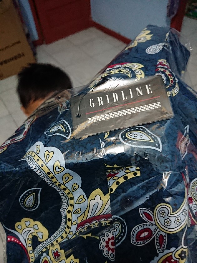 [gridline - R023 & R050] Kemeja Batik Pria Katun Lengan Pendek Regular