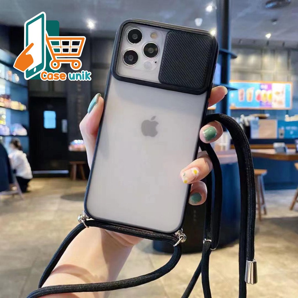 SOFTCASE SLINGCASE SLIDE PELINDUNG KAMERA IPHONE 6 6+ 7 7+ 8 8+ SE 2020 X XR XS MAX CS2991