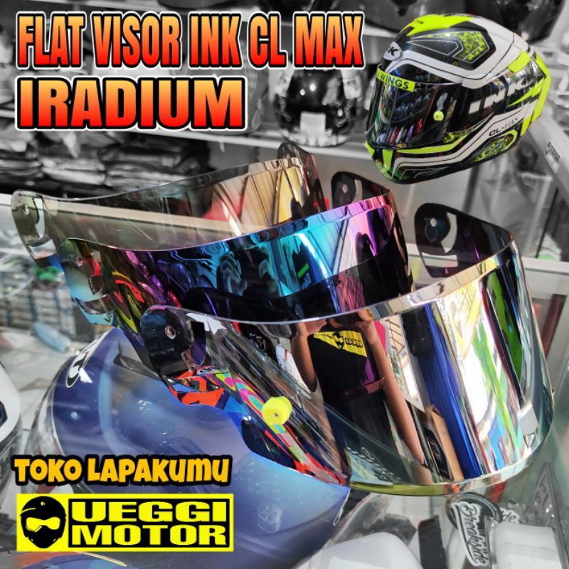 Kaca Flat Visor Iradium Ink Cl Max + (gratis baut 2pc)