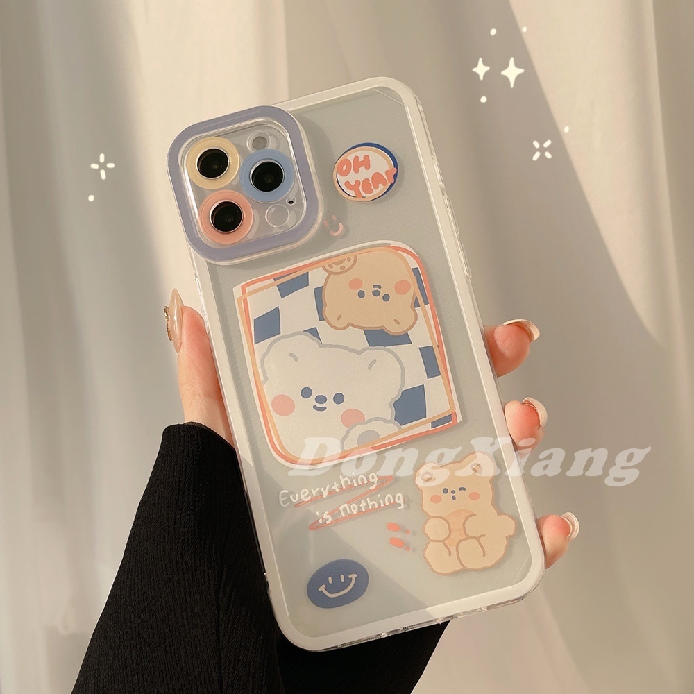 Casing TPU VIVO Y12s Y15S Y15A Y21T Y21S Y20s Y20i Y33S Y11 Y12 Y15 Y17 Y91C Y19 Y30 Y85 Y51 S1 V23e V9 V5G Motif Beruang