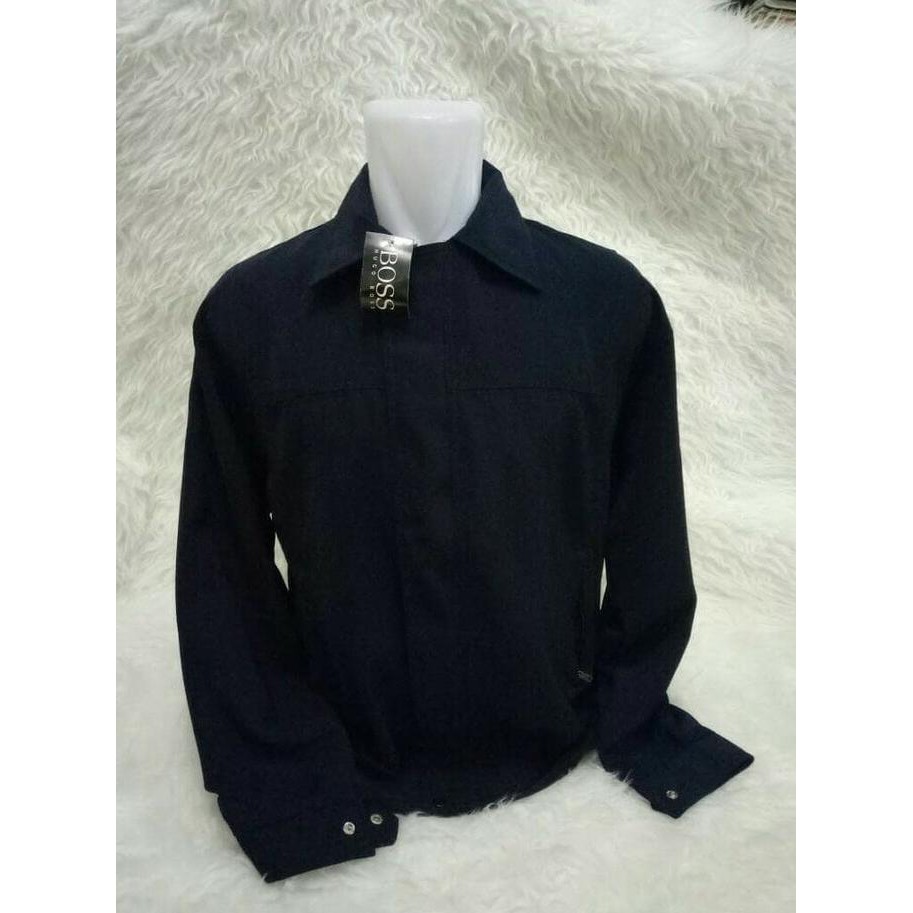 jaket boss semi jas - Hitam, XL