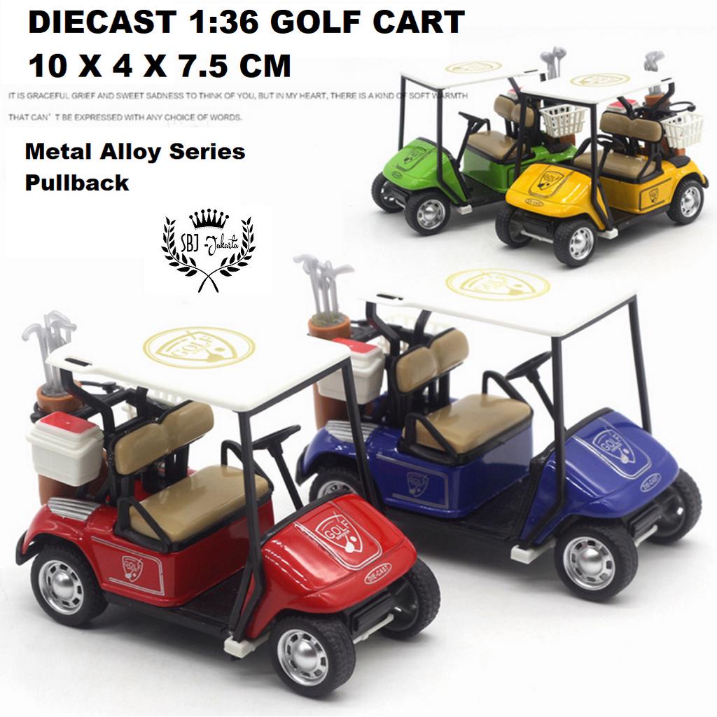 Diecast Miniatur Mobil Golf Cart skala 1:36 metal alloy series