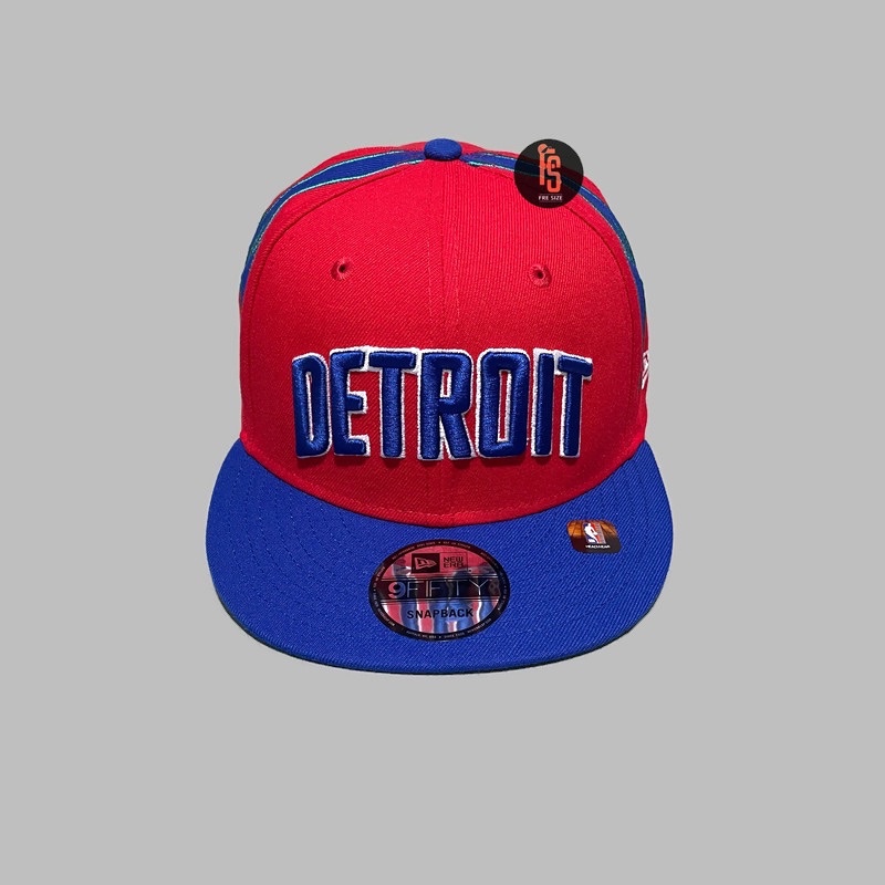 TOPI NEW ERA ORIGINAL 950 NBA CITY OFF DETROIT PISTONS RED BLUE