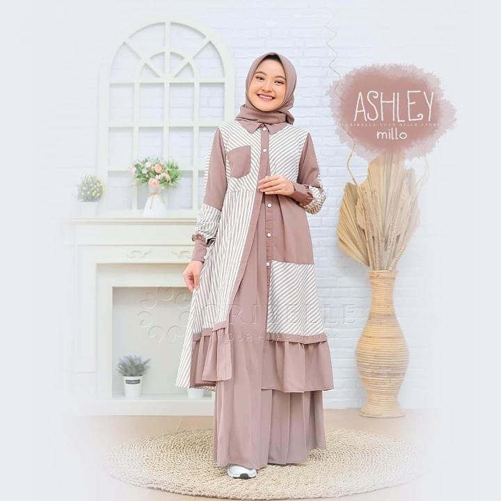 Gamis anak perempuan ASHLEY SYAR'I KIDS Outfitbajumurah