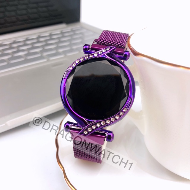 ［Ready Stock］Jam tangan magnet LED wanita digital layar sentuh S1093