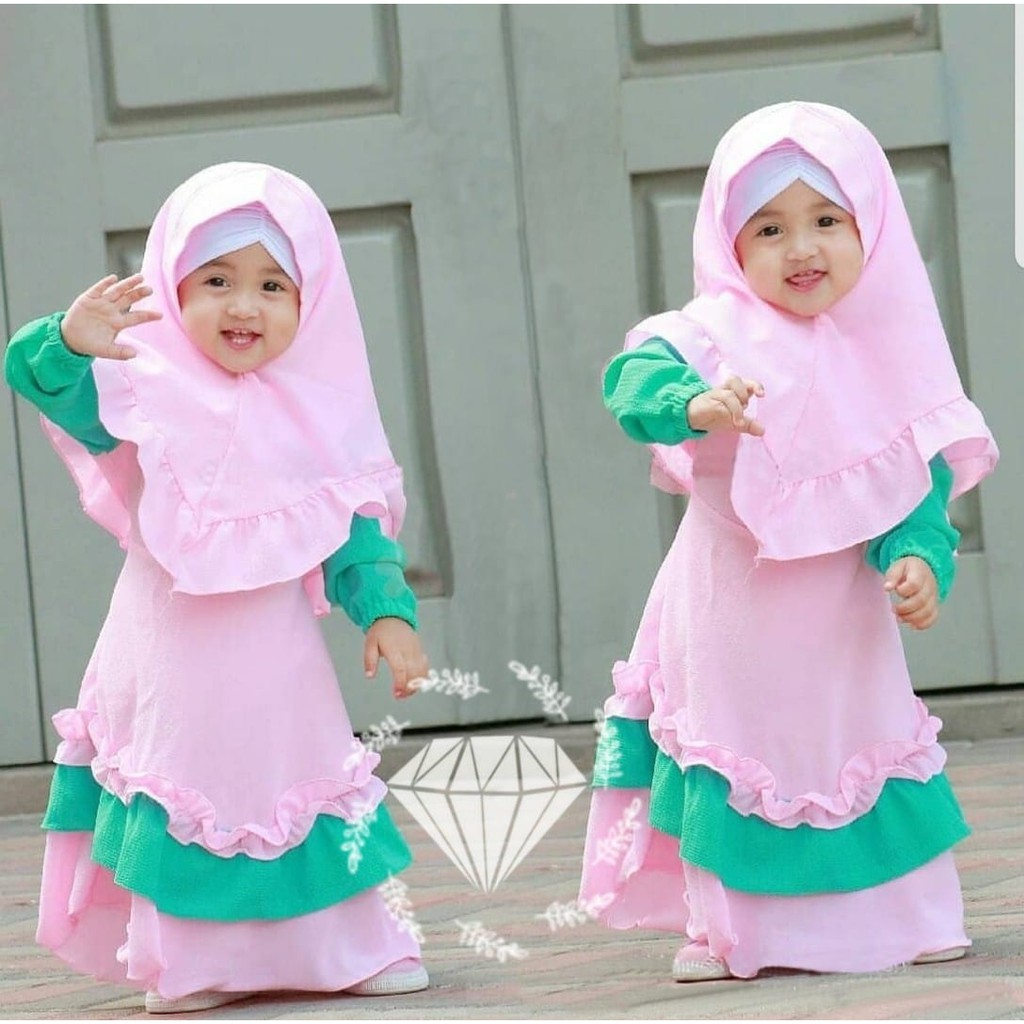 [Shenmyprint] Milova Kids Syar'i | Baju Syar'i Anak Perempuan | Baju Anak Perempuan | Pakaian Anak