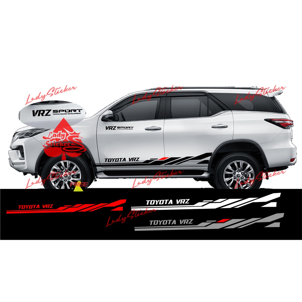 STICKER STIKER MOBIL FORTUNER VRZ STICKER MOBIL LIST MOBIL TOYOTA FORTUNER VRZ SIDE DECAL