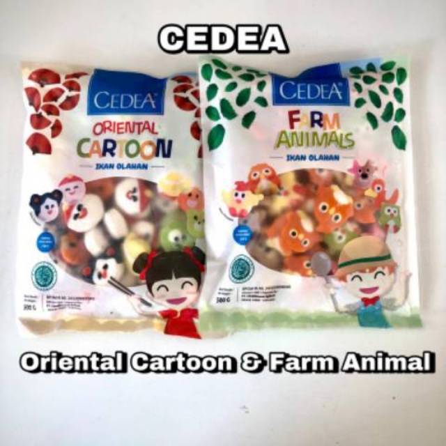 

CEDEA FARM ANIMAL BENTUK LUCU / ORIENTAL CARTOON 500gr