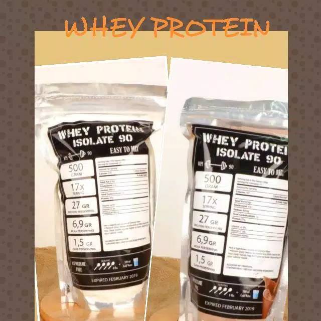 Whey Protein Isolate90 WPI Rasa Coklat 500 gram