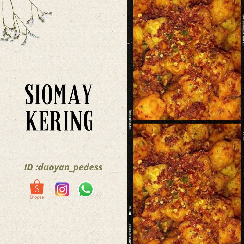 

siomay kering pedess