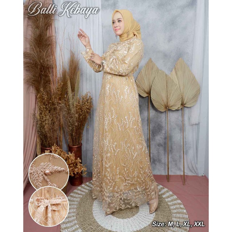 [ADA JUMBO] NAJMA 2 GAMIS TILE BRUKAT MUTIARA / BISA COD / MUSLIMAH / SYARI / KONDANGAN / LAMARAN