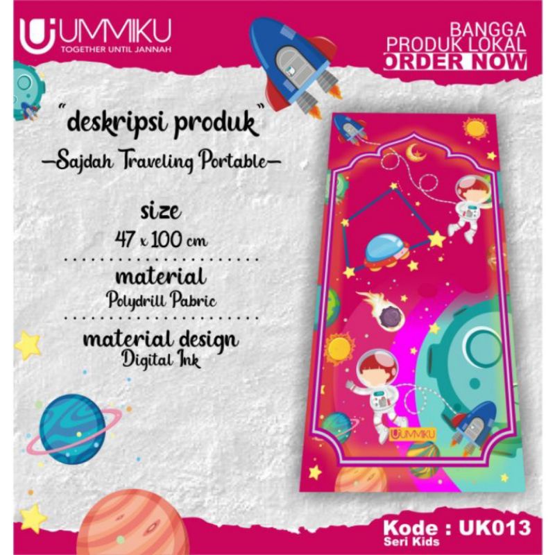 Sajadah Kantong Travel , Sajadah Anak , Sajadah Traveling , Sajadah Motif Anak , Sajadah Souvenir Ul