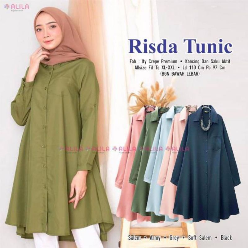 Risda tunik atasan wanita fashion remaja